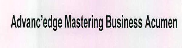 Advanc'edge Mastering Business Acumen Device mark 2456063 Trademark