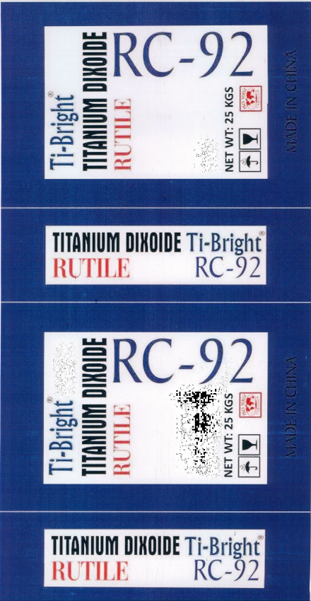 Ti-bright Titanium Dixoide Rutile Rc-92 Device mark 2132259 Trademark