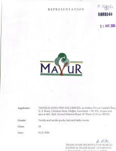 Mayur Label, Tree De. Device mark 1483140 Trademark