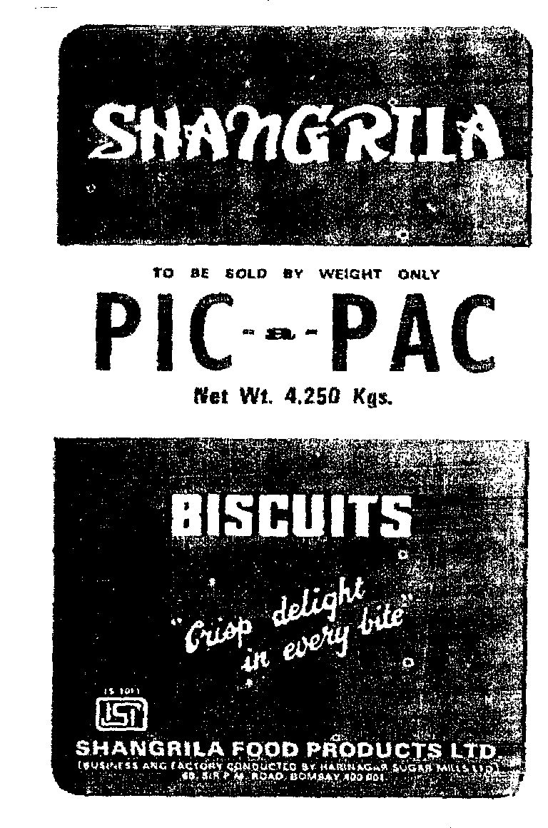 Shangrila Pic-a-pac Device mark 489770 Trademark