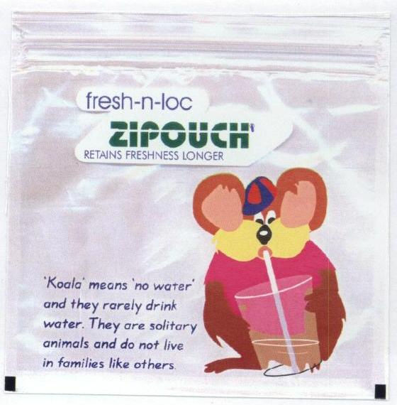 Zipouch With Device Of Bear Device mark 1464020 Trademark