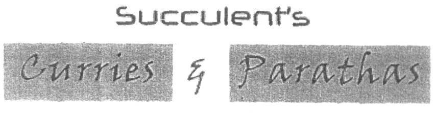 Succulent"s Curries & Parathas (device) Device mark 1603847 Trademark