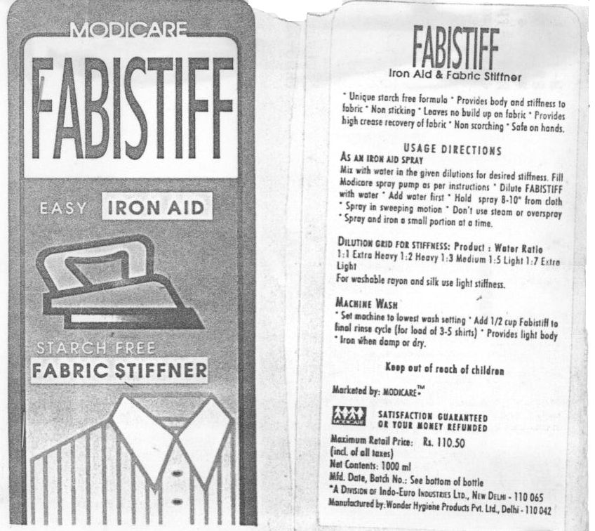 Fabistiff (device Iron) Device mark 708467 Trademark