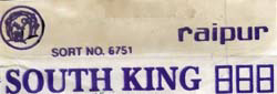 Raipur Sort No 6751 South King 888 Device mark 931419 Trademark
