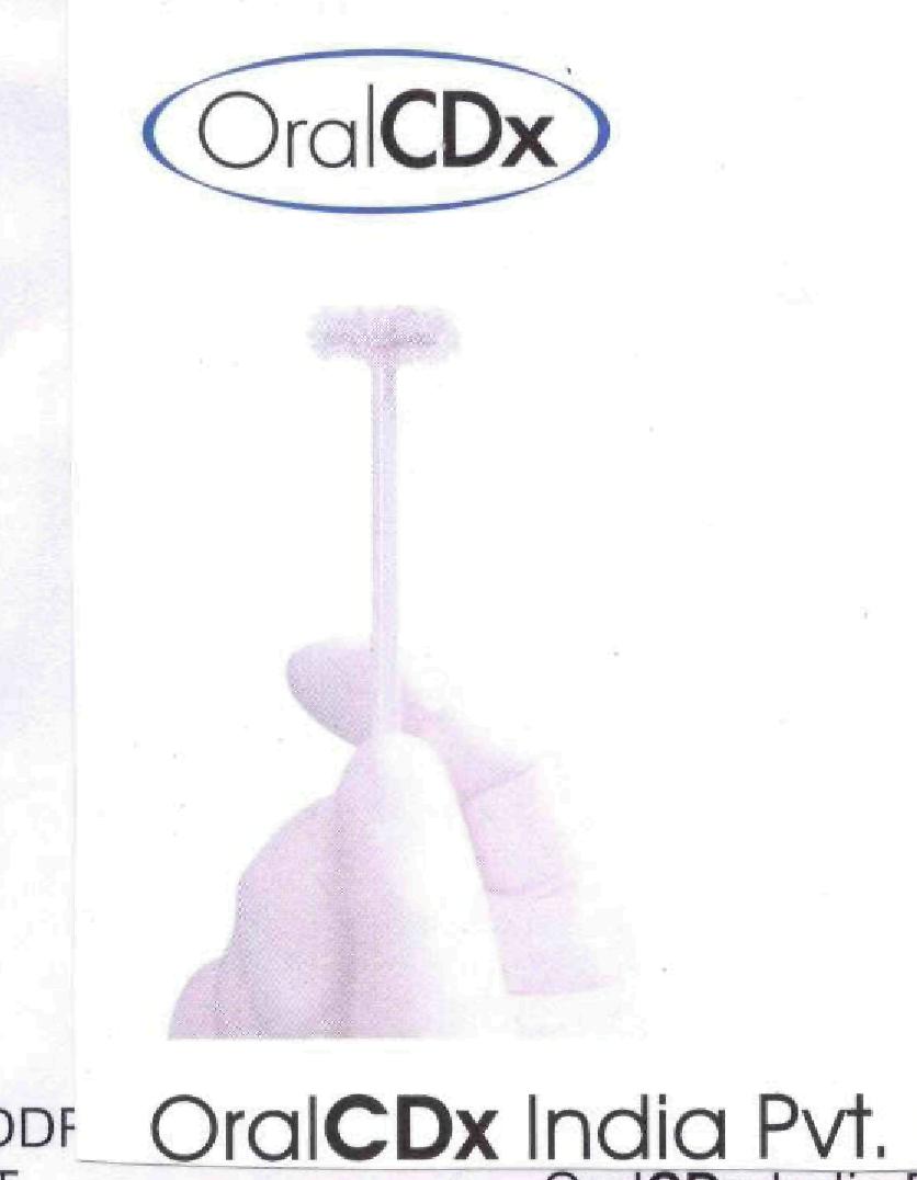 Oral Cdx (label) Device mark 1728399 Trademark
