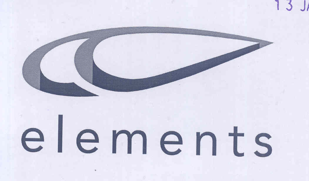 E L E M E N T S (label) Device mark 1773699 Trademark
