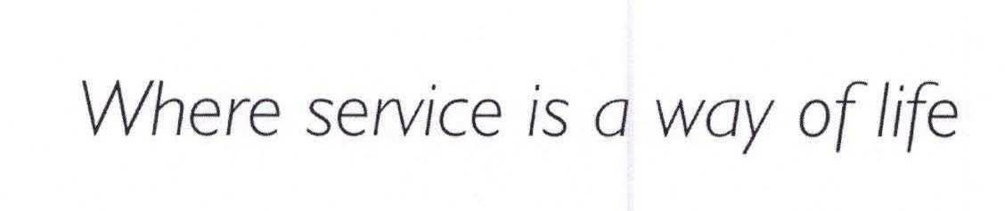 Where Service Is A Way Of Life (label) Device mark 1714273 Trademark