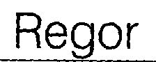 Regor ( Label) Device mark 1420867 Trademark