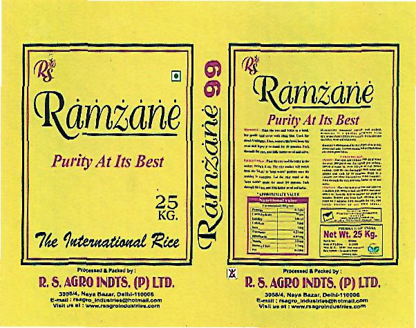 Ramzane(lable) Device mark 2187688 Trademark