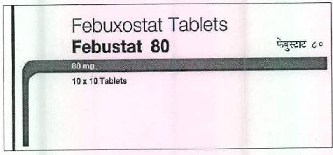 Febuxostat Tablets Febustat 80 Device mark 2575857 Trademark