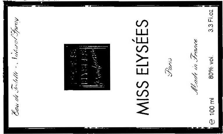 Miss Elysees ( Device Paris Elysees In Square ) Device mark 1095257 Trademark