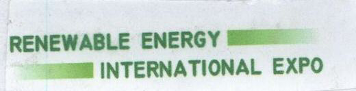 Renewable Energy International Expo With Logo Device mark 1681274 Trademark