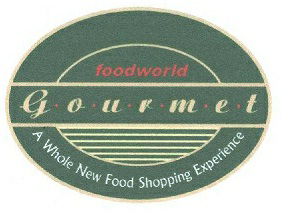 Foodworld Gourmet (logo) Device mark 1575109 Trademark