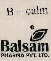 B-calm Balsam Device mark 1228392 Trademark