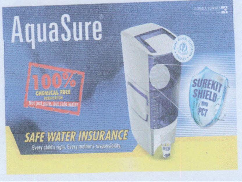 Aqua Sure Safe Water Insurance Device mark 1984454 Trademark