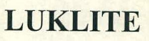 Luklite Device mark 2938097 Trademark