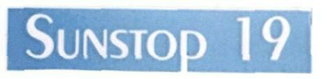 Sunstop 19 (label) Device mark 1641346 Trademark