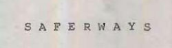 Saferways. Device mark 1013837 Trademark