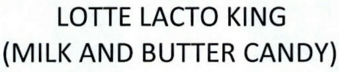 Lotte Lacto King (milk And Butter Candy) Device mark 2390766 Trademark