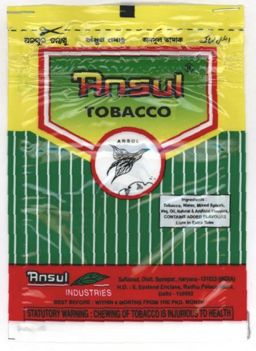 Ansul Tobacco With Label Device mark 1411376 Trademark