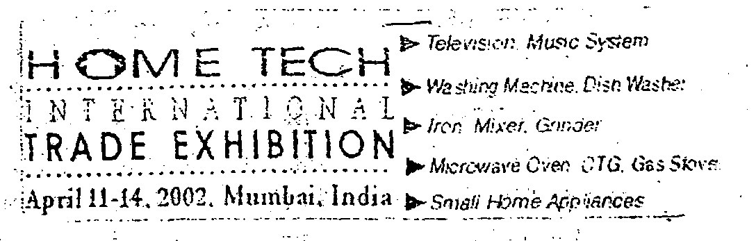 Home Tech International Trade Exhibiition (label) Device mark 1050568 Trademark