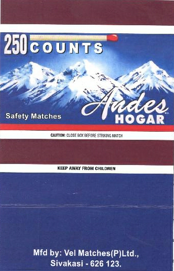 250 Counts, Andes Hogar Device mark 1920235 Trademark