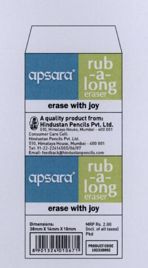 Apsara Rub -a- Long Device mark 1962111 Trademark