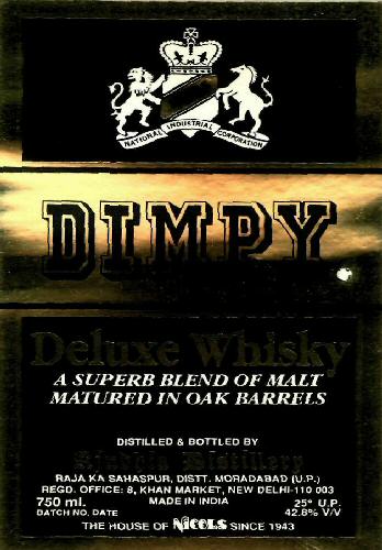 Dimpy Deluxe Whisky, A Superb Blend Of Malt Mature Device mark 643419 Trademark