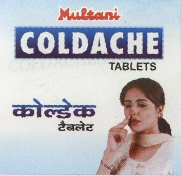 Coldache Tablets With Label Device mark 1769632 Trademark