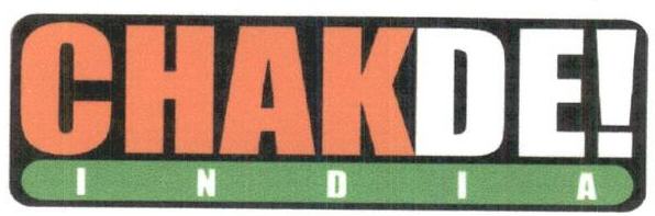 Chakde ! I N D I A (label) Device mark 1644105 Trademark