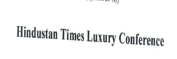 Hindustan Times Luxury Confrence Device mark 1507336 Trademark