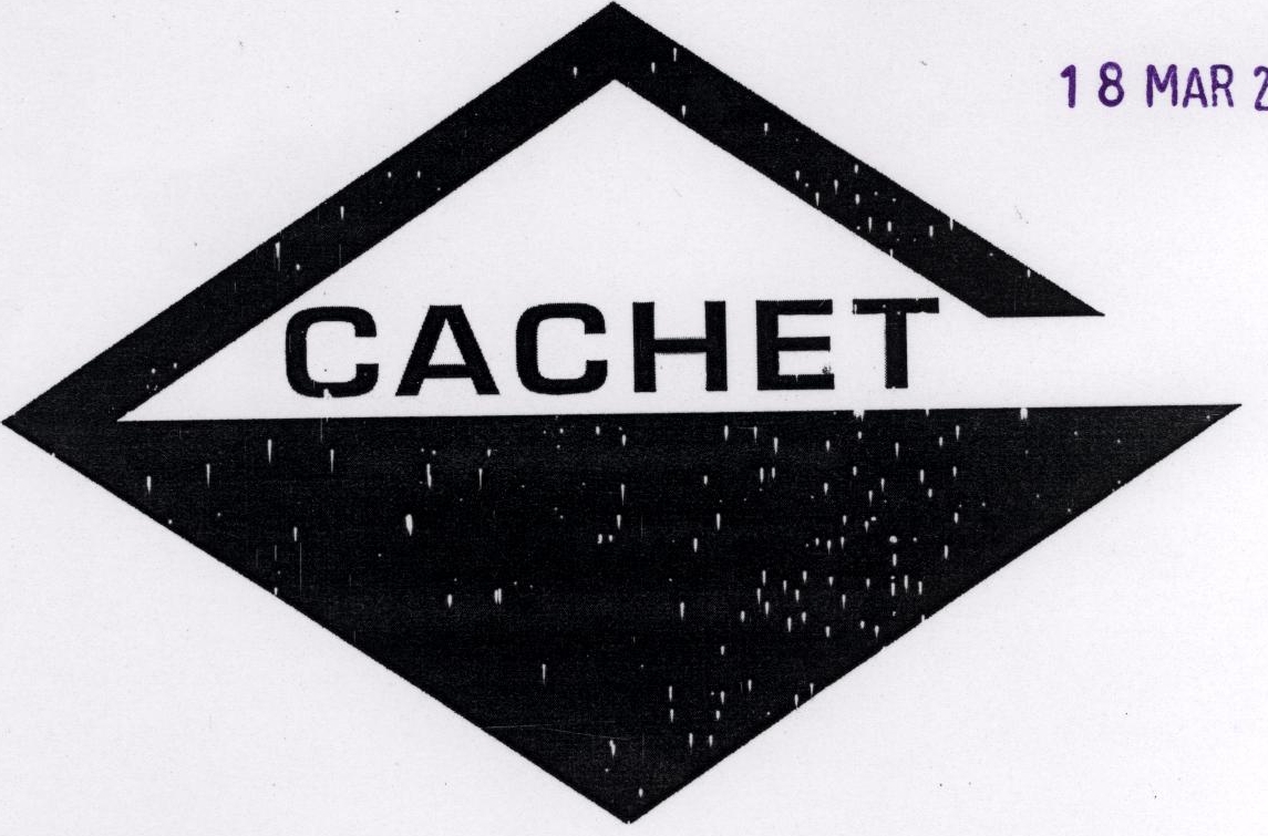 Cachet (label) Device mark 1796738 Trademark