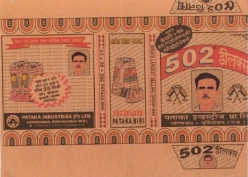 502 Deluxe Pataka Biri (device Of Bust Man) Device mark 2607801 Trademark