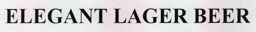 Elegant Lager Beer Device mark 2279847 Trademark