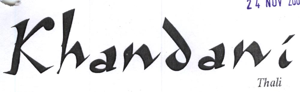 Khandani Thali Device mark 1887915 Trademark