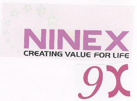 Ninex 9xcreating Value For Life. Device mark 1615941 Trademark