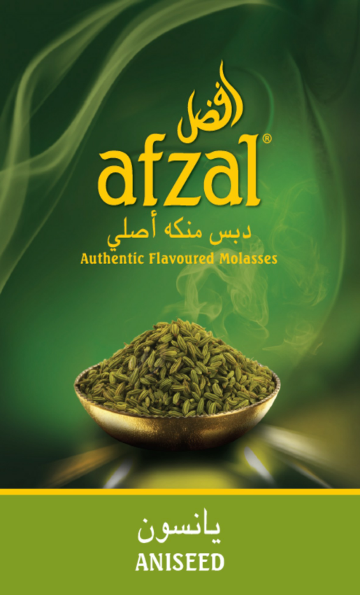 'afzal' Flavoured Molasses-aniseed- Composite Label Device mark 2310477 Trademark