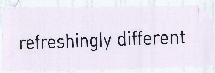 Refreshingly Different(label) Device mark 1504357 Trademark