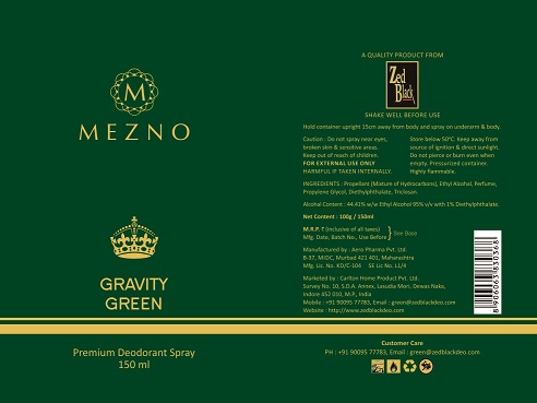 Mezno Gravity Green Device mark 2972247 Trademark