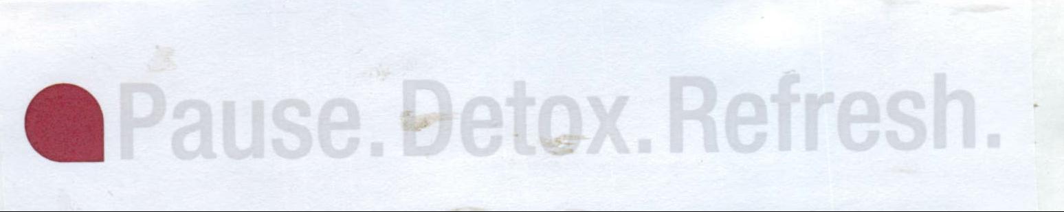 Pause. Detox. Refresh. Device mark 1993896 Trademark