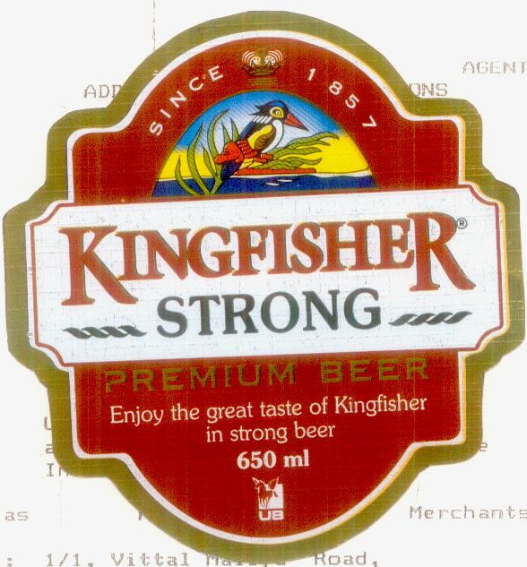 Kingfisher Strong Premium Beer (label) Device mark 851879 Trademark