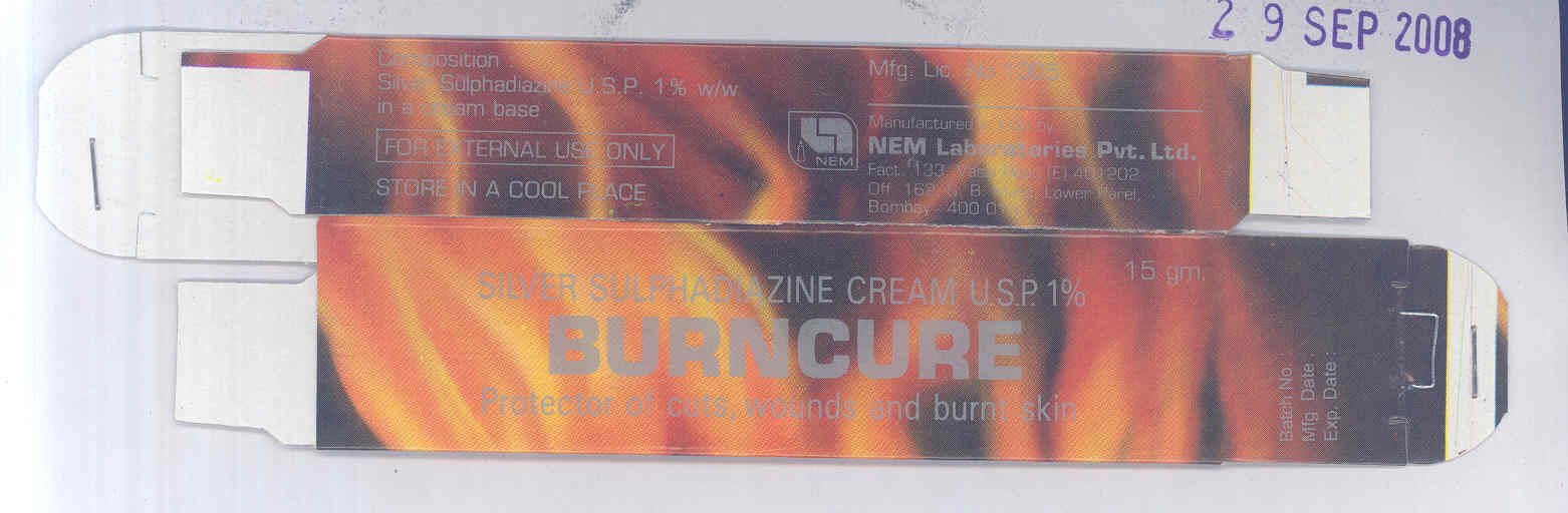 Burncure Device mark 1738537 Trademark