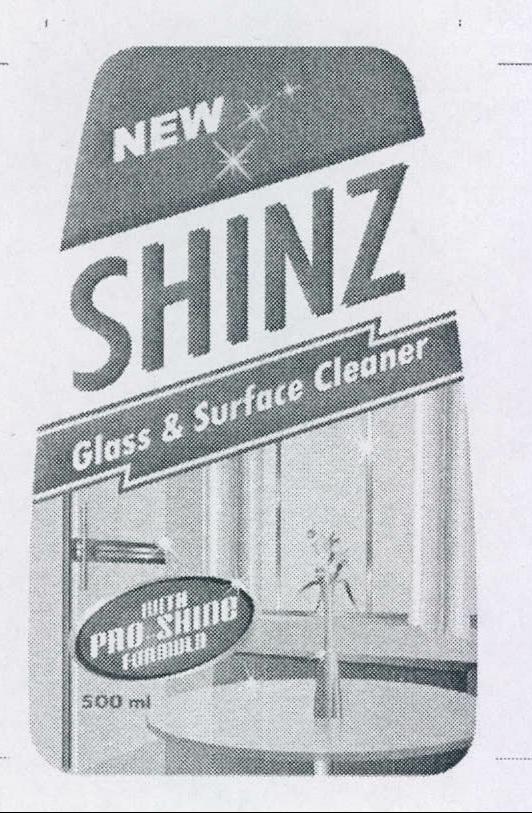 New Shinz Glass And Surface Cleaner Device mark 2114933 Trademark