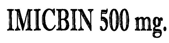 Imicbin 500 Mg. (device) Device mark 2443529 Trademark