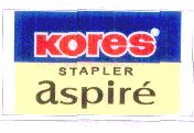 Kores Stapler Aspire (label) Device mark 1490599 Trademark