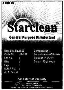 Starclean (device Of Sun Rising) Device mark 1146759 Trademark