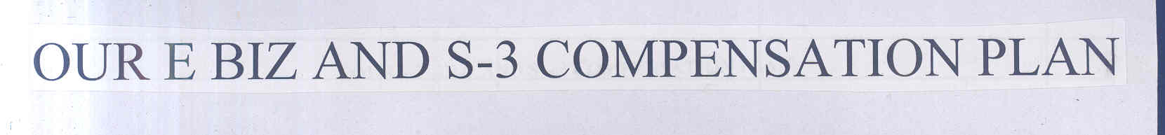 Our E Biz And S-3 Compensation Plan Device mark 1685814 Trademark
