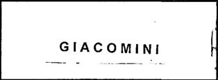 Giacomini Label Device mark 809385 Trademark