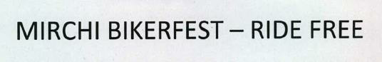 Mirchi Bikerfest - Ride Free Device mark 2280206 Trademark