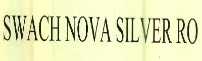 Swach Nova Silver Ro Device mark 2729895 Trademark